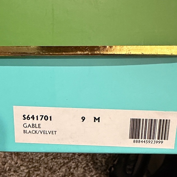 Floral Embroidered Black Velvet Kate Spade Women's Shoes - Picture 7 of 7